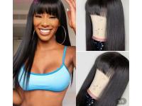 Brazilian Humanhair Glueless Wigs With Bang Machine Made Wig